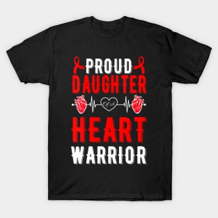 Womens Proud Daughter Of A Heart  CHD Awareness T-Shirt